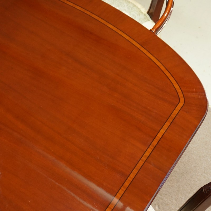 Beautiful 10' Duncan Phyfe traditional mahogany 2 pedestal formal dining table gallery