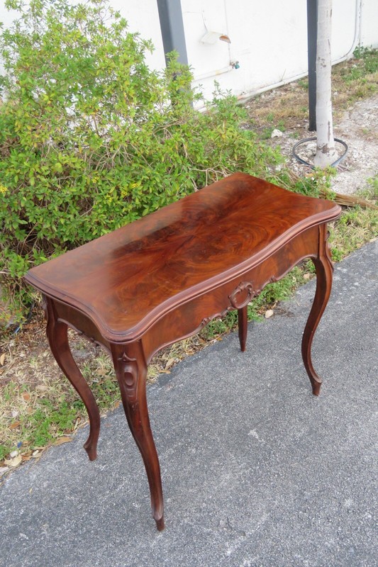 French Late 1800s Card Gaming Console Table 1860 gallery
