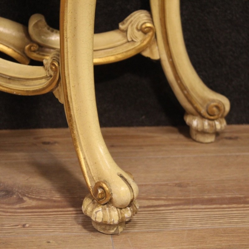 Great console with mirror lacquered furniture antique style Louis XV 900 gallery