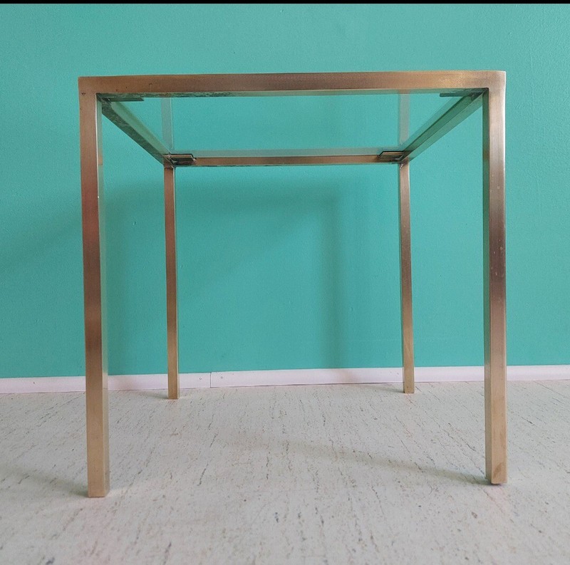 Vintage Modern Design Solid Brass Table Mid Century mccobb style small