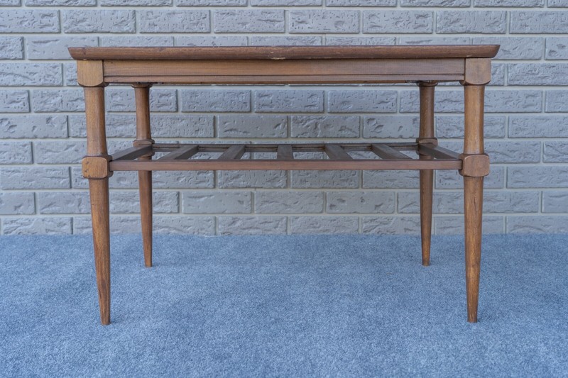 Mid Century Danish Modern Two Tier Slat End Table gallery