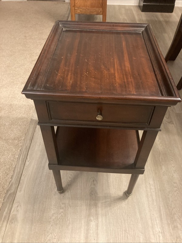 Baker Furniture Milling Road One Drawer One Shelf End Table Side Table