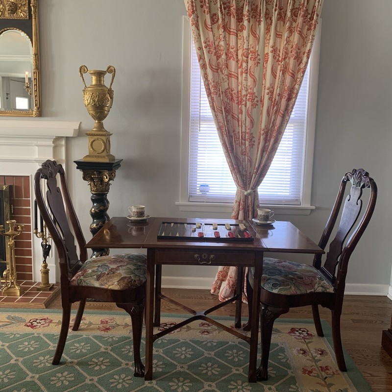 Baker Furniture Drop Leaf Side Table/Game Table