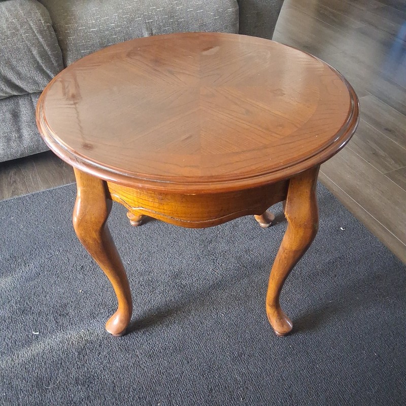 Vintage Coffee Table Ornate Carved Wood Table 24 In Round X 21 In High gallery