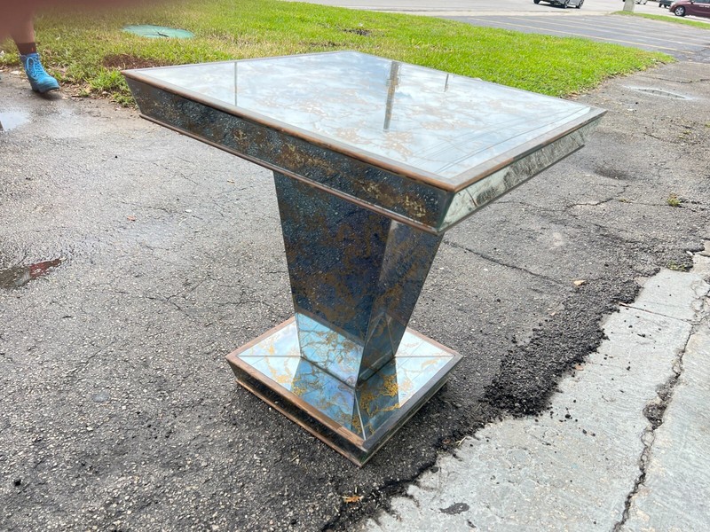 Mid Century Eglomise Mirrored Table gallery