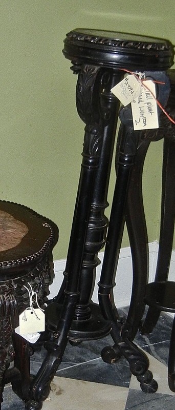 Antique Carved Plant Stand End Table Tall (Cat #2-09-d) gallery