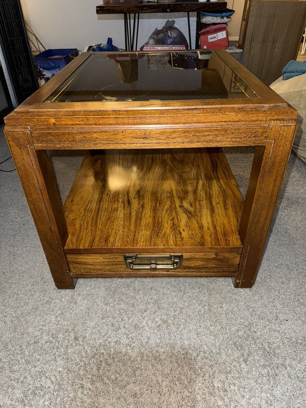 Vintage Wood Bassett Side Table