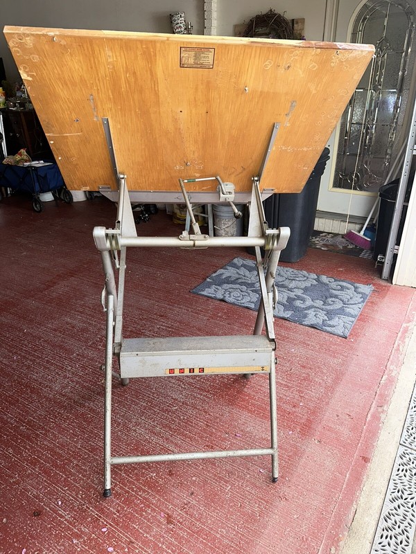 Antique •Rare• 1950’s UNIC Counter Balancing Draft Table Made In Paris, France gallery