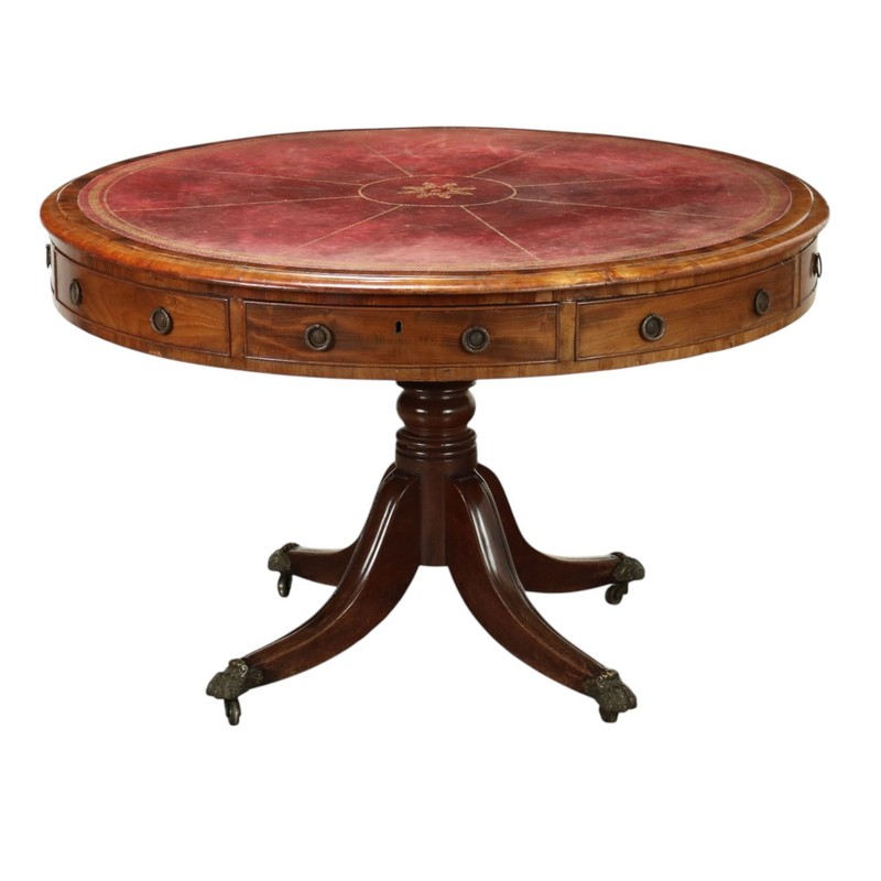 Antique Victorian Library Table Fir Mahogany United Kingdom XIX Century