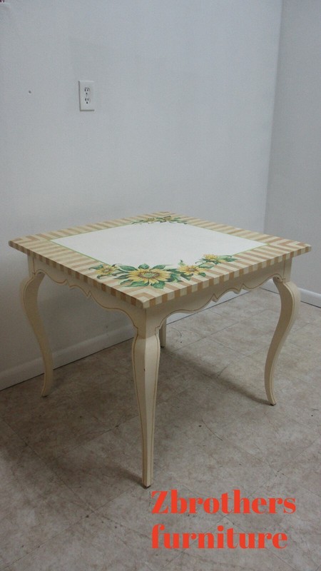 Lexington French Country Paint Decorated Dinette Card Dining Room Table gallery