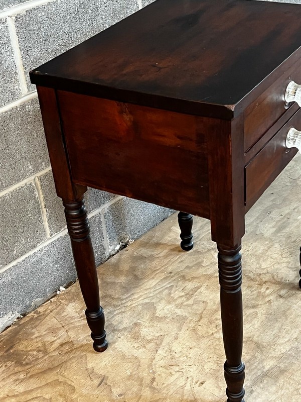 antique cherry table 2 drawer night stand end table work original gallery