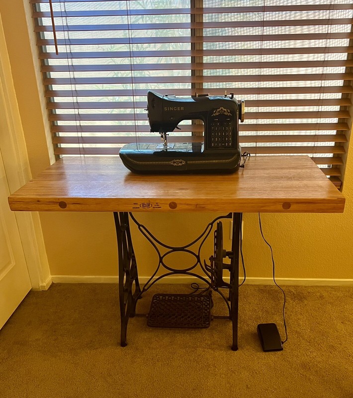 Sewing & Craft Table With Vintage Sewing Base. (sewing machine not Included) gallery