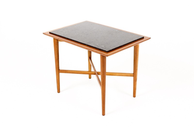 Mid Century Vintage Side / End Tables — Fine Art Furniture Co — Cherry + Slate gallery