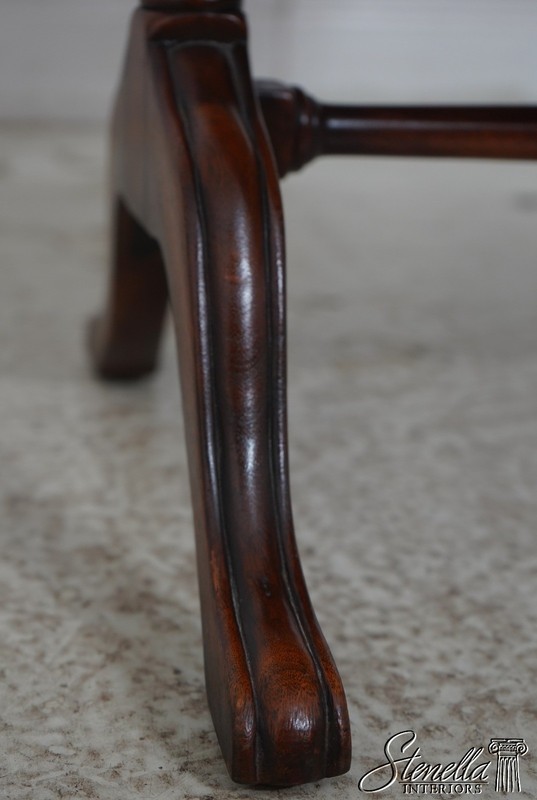 L70109: THEODORE ALEXANDER Vintage Mahogany 2 Tier Bronze Top Etagere Side Table gallery