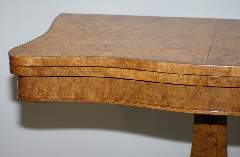VERY FINE CIRCA 1835 WILLIAM IV ANTIQUE POLLARD OAK FOLDING CARD PEDESTAL TABLE gallery