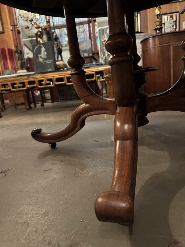 Antique 19th Century Regency Style Center or Dining Table w/ Center Tazza Below gallery