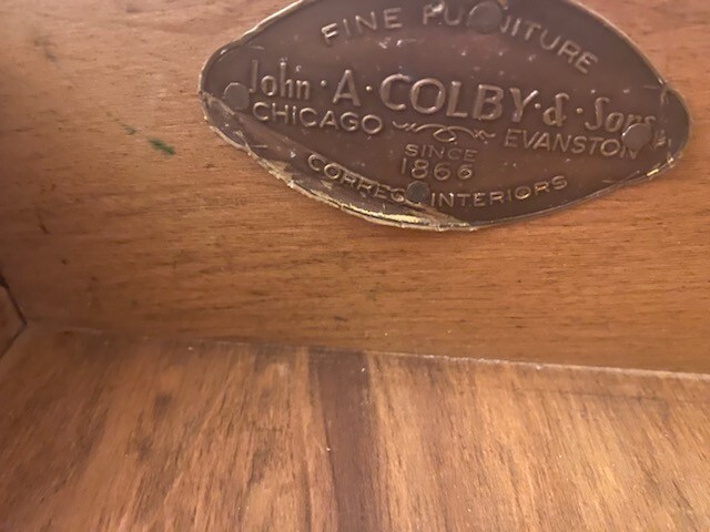 Vintage Stickley Side Table, Nightstand, Solid Cherry Top, Drawer, Center Shelf gallery