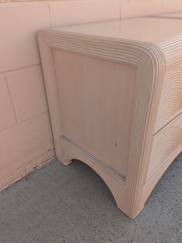 Vintage Rattan Wicker Nightstands Side Tables End Tables gallery