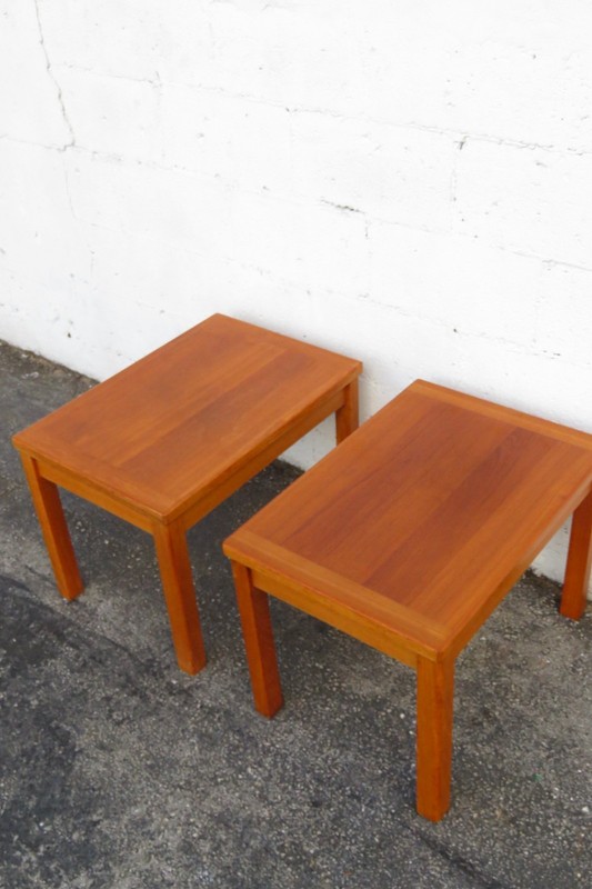 Interform Collection Danish Modern Teak Wood End Side Table 6274 gallery