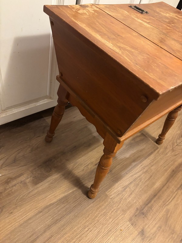 Maple Dough Proof Box Rustic End Table Lift Top 22" x 22.5" x 12” gallery