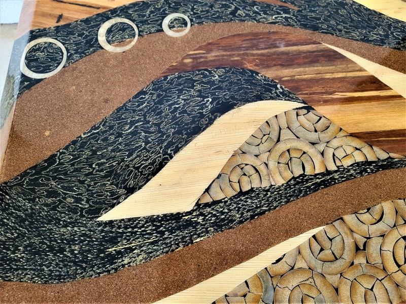 Contemporary MARQUIS OF BEVERLY HILLS Lacquered Organic Collage Coffee Table gallery