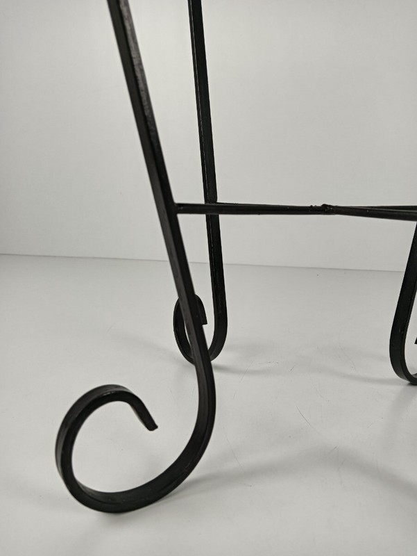 Vintage Wrought Iron Ceramic Tiles top Small side occasional wine table retro fu gallery