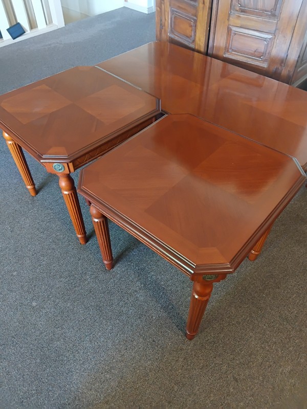 Vintage Mid Century Edwardian. Table.& X2 Side Tables gallery