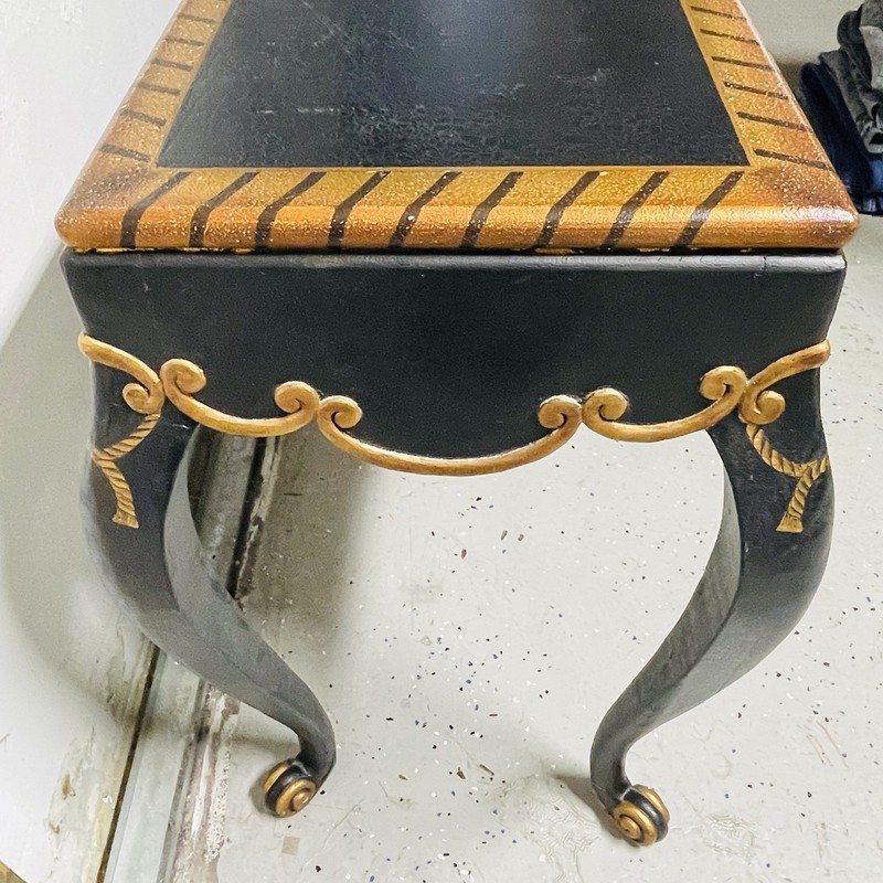 Louis XV Style Black With Gold Console Table gallery