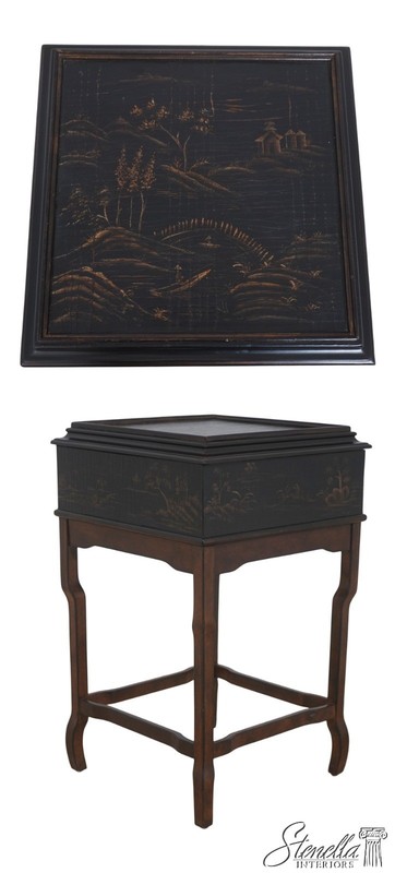 72905: ETHAN ALLEN Chinoiserie Decorated Flip Top Box