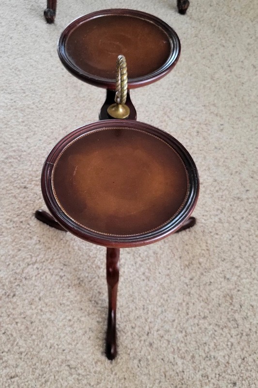 Wine Stand 1950's BRANDT FURNITURE Solid Mahogany Traditional Accent Table gallery