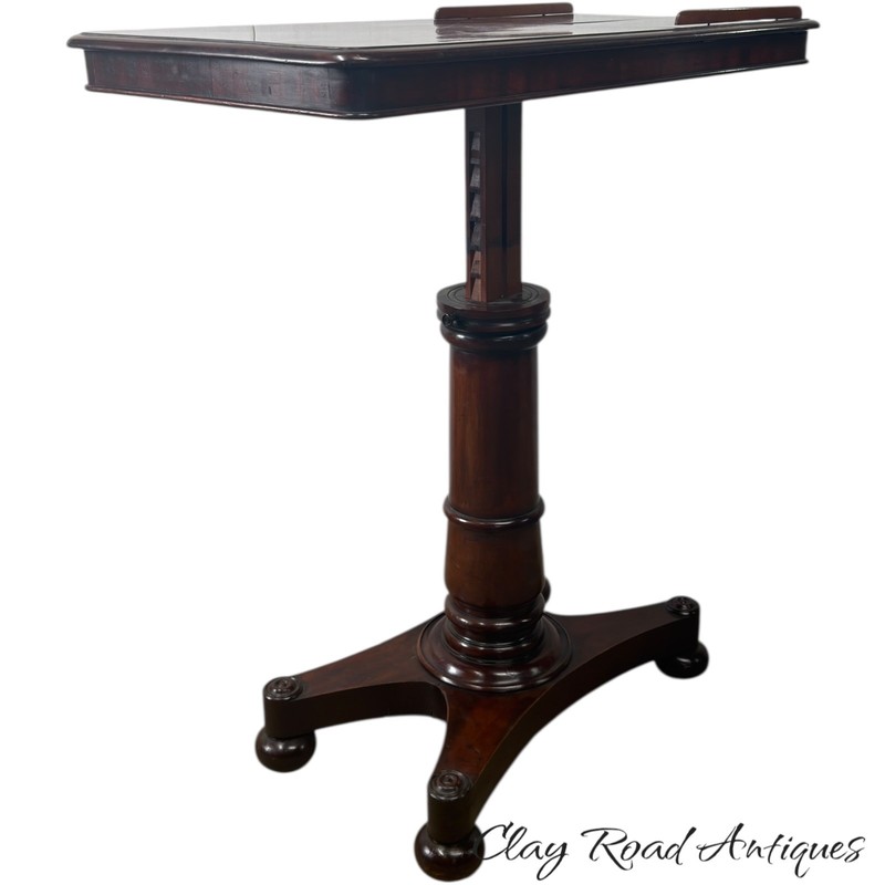 Antique regency metamorphic adjustable reading writing table bedside drawing 19T