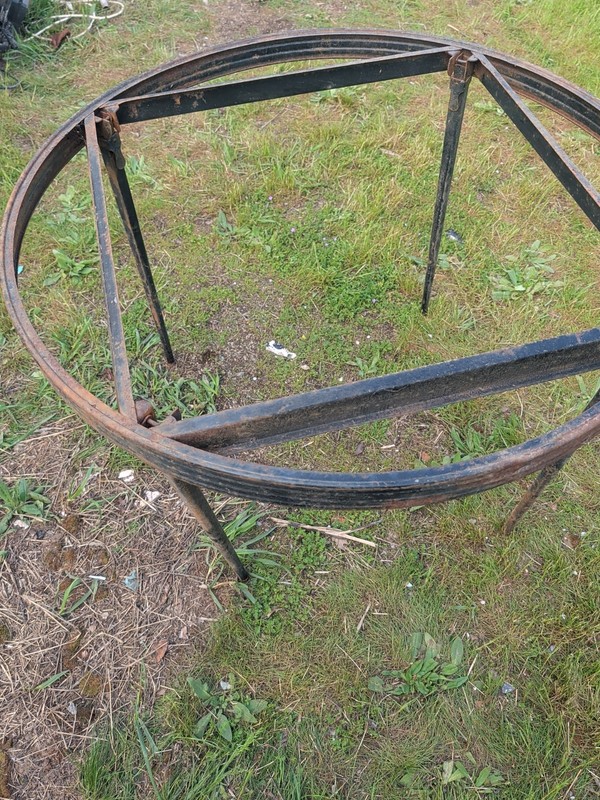 Vintage Metal Folding Table From The Fortys 40s All Intact gallery