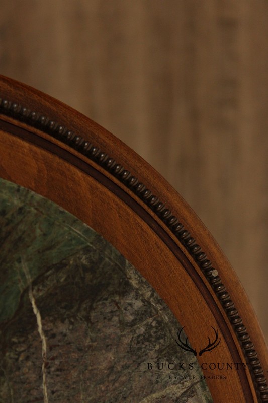 French Louis XV Style Marble Top Pedestal Side Table gallery