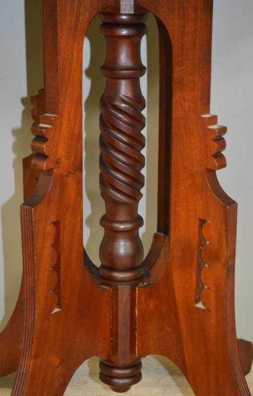 Antique Victorian Marble Top Shapely Stand #22588 gallery