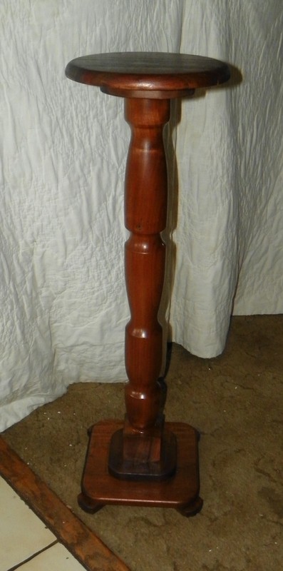 Solid Walnut Pedestal Plant Stand (PS63)