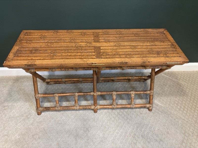 Vintage McGuire Oak Folding Table gallery