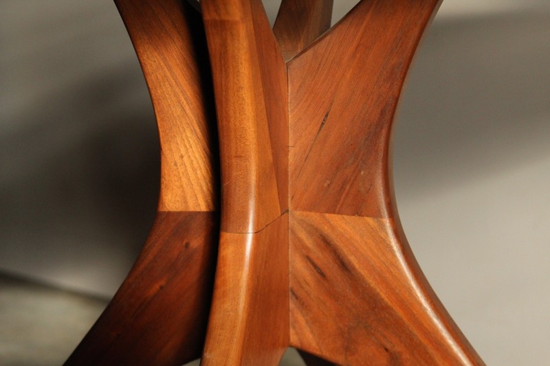 Sculptural Walnut and Slate Dining Table After Vladimir Kagan, 1950s MCM gallery