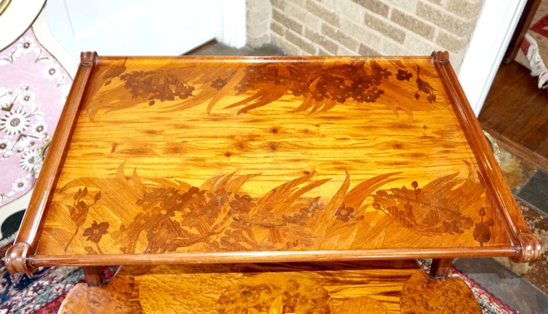 Louis Majorelle Two Tier Marquetry Table gallery