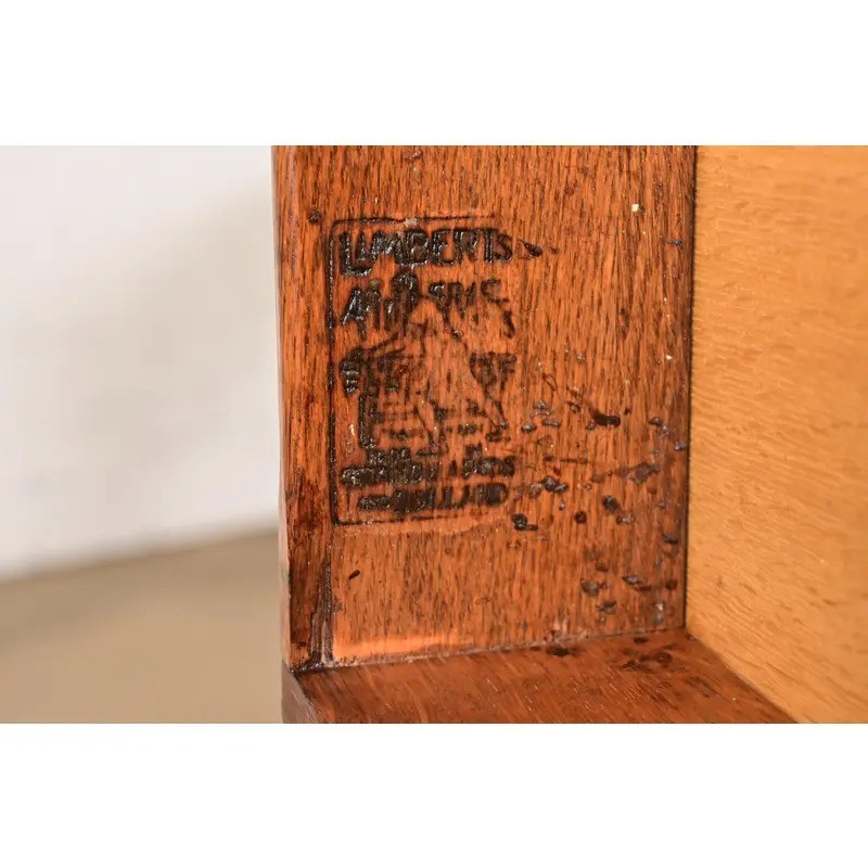 Limbert Antique Mission Oak Arts & Crafts Desk, Newly Refinished gallery