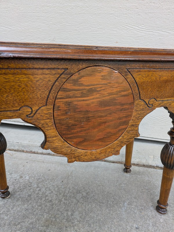 Vintage 1930s English Jacobean Revival Tudor Side Radio Table Spindle Legs V46 gallery