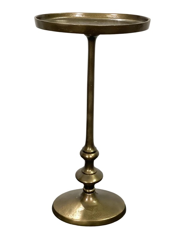 Luxury Handmade Aluminium Oval Side & Drink Table Antique Brass Finish gallery