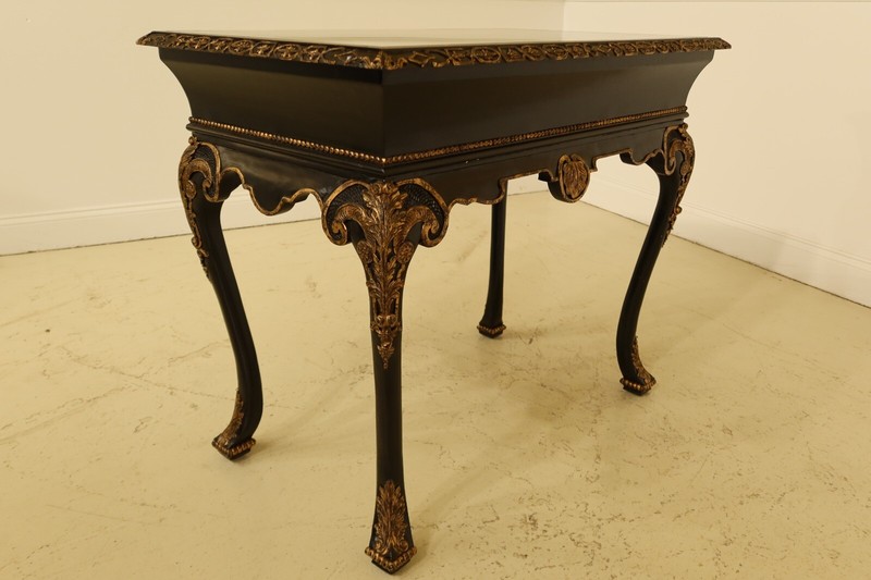 L31615EC: JONATHAN RICHARDS Georgian Tea Table w. Eglomise Mirrored Top gallery
