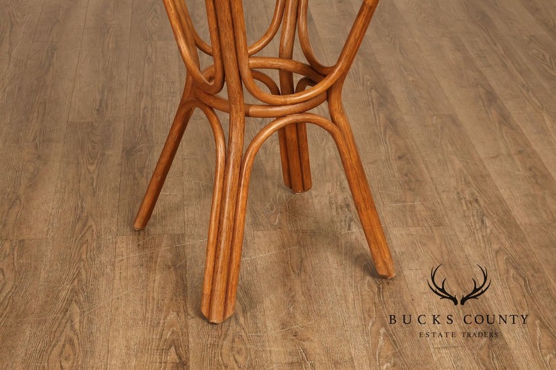 Boho Chic Round Glass Top Rattan Bistro Table gallery