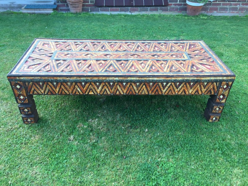 Hand Made Camelbone Morocan Table H48-L166-W70cm Only One In The World As Is gallery
