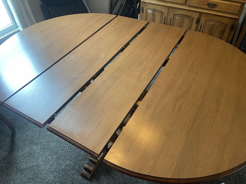 Tell City Solid Hard Rock Maple 70" Pedestal Table- #48 Andover gallery