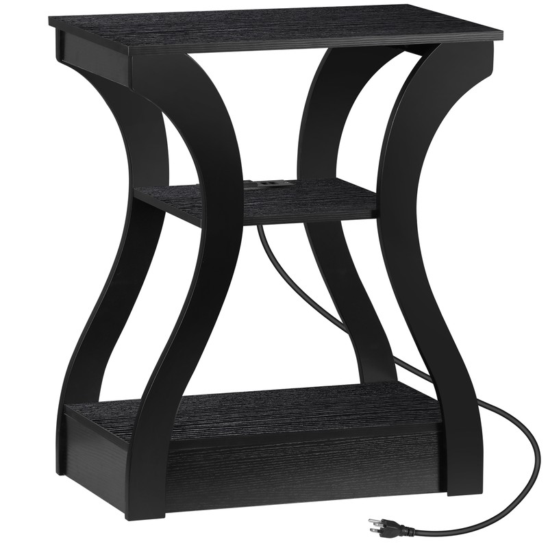 End Table Side Table 3-Tier Storage Shelf Sofa Table for Small Space with Outlet gallery