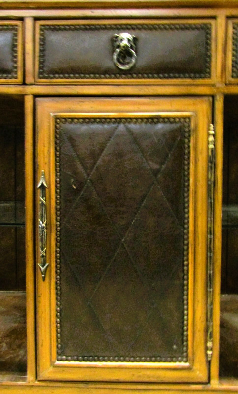 Ferguson Copeland Campaign Style Faux Bamboo, Leather, Iron and Copper Top Bar gallery