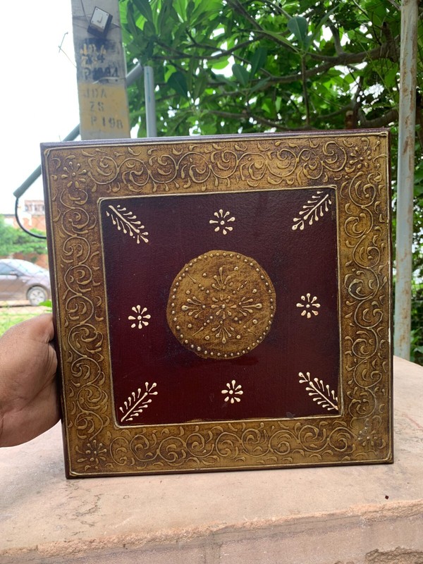 Indian Crafted Wooden Bajot Handmade Chowki Traditional Pooja Stool Home Decor gallery