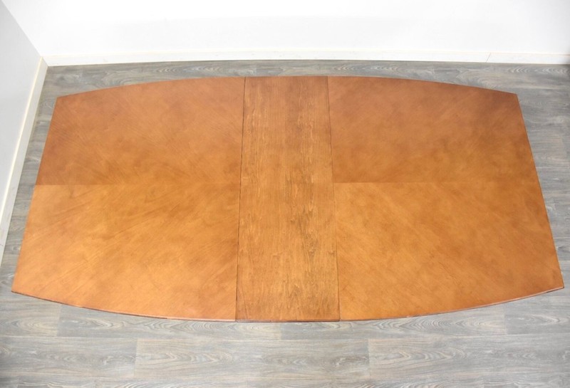 Walnut and Brass Mid Century Modern Dining Table gallery