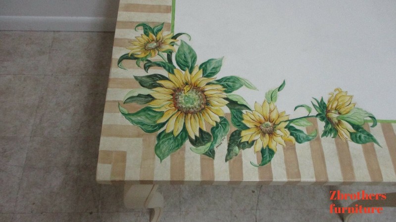 Lexington French Country Paint Decorated Dinette Card Dining Room Table gallery